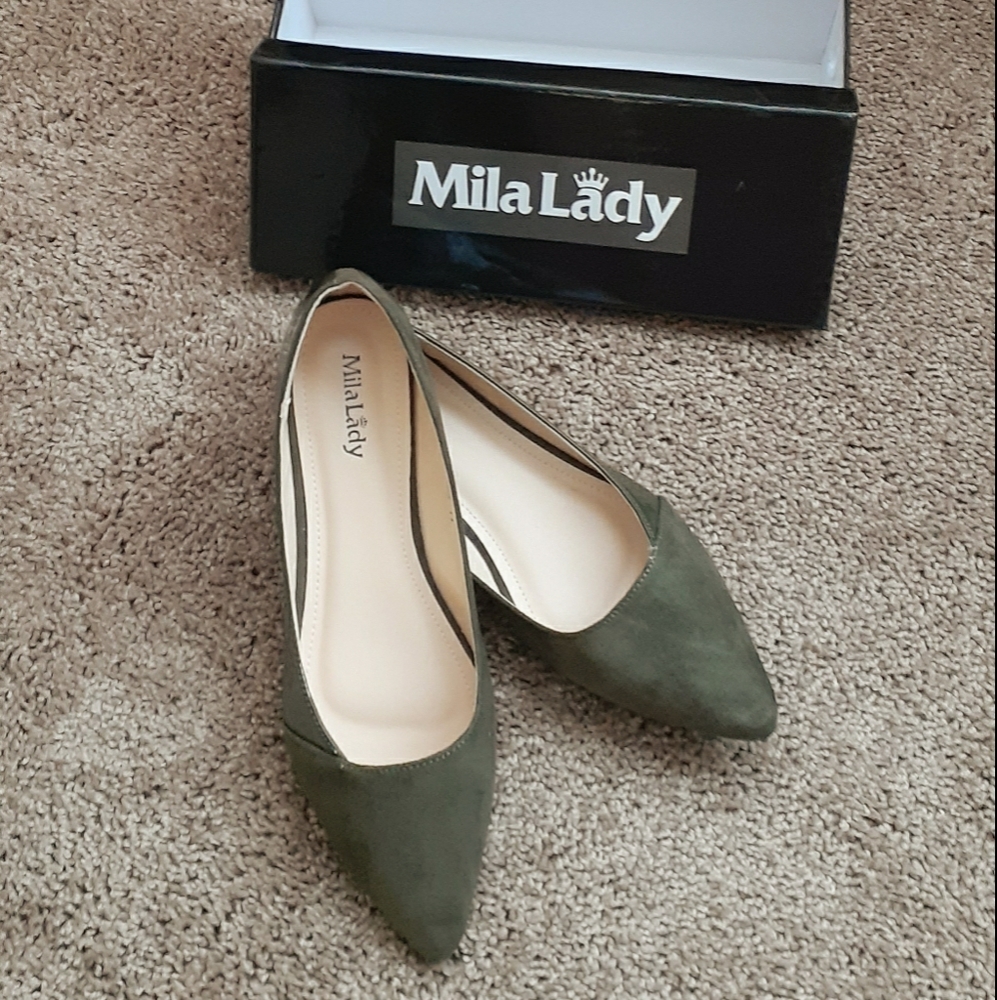 Mila Lady Green Flats
